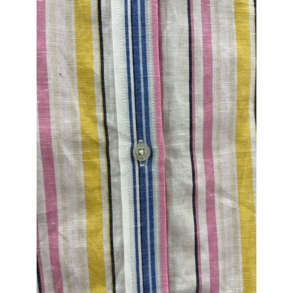 LRL Ralph Lauren Mens Button Front Shirt Multicolor Striped Long Sleeve L - Picture 7 of 8